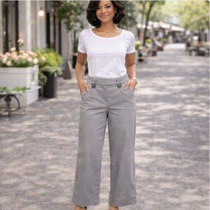 Michael Kors Light Gray Straight Leg Women Trouser Pants Size 14
